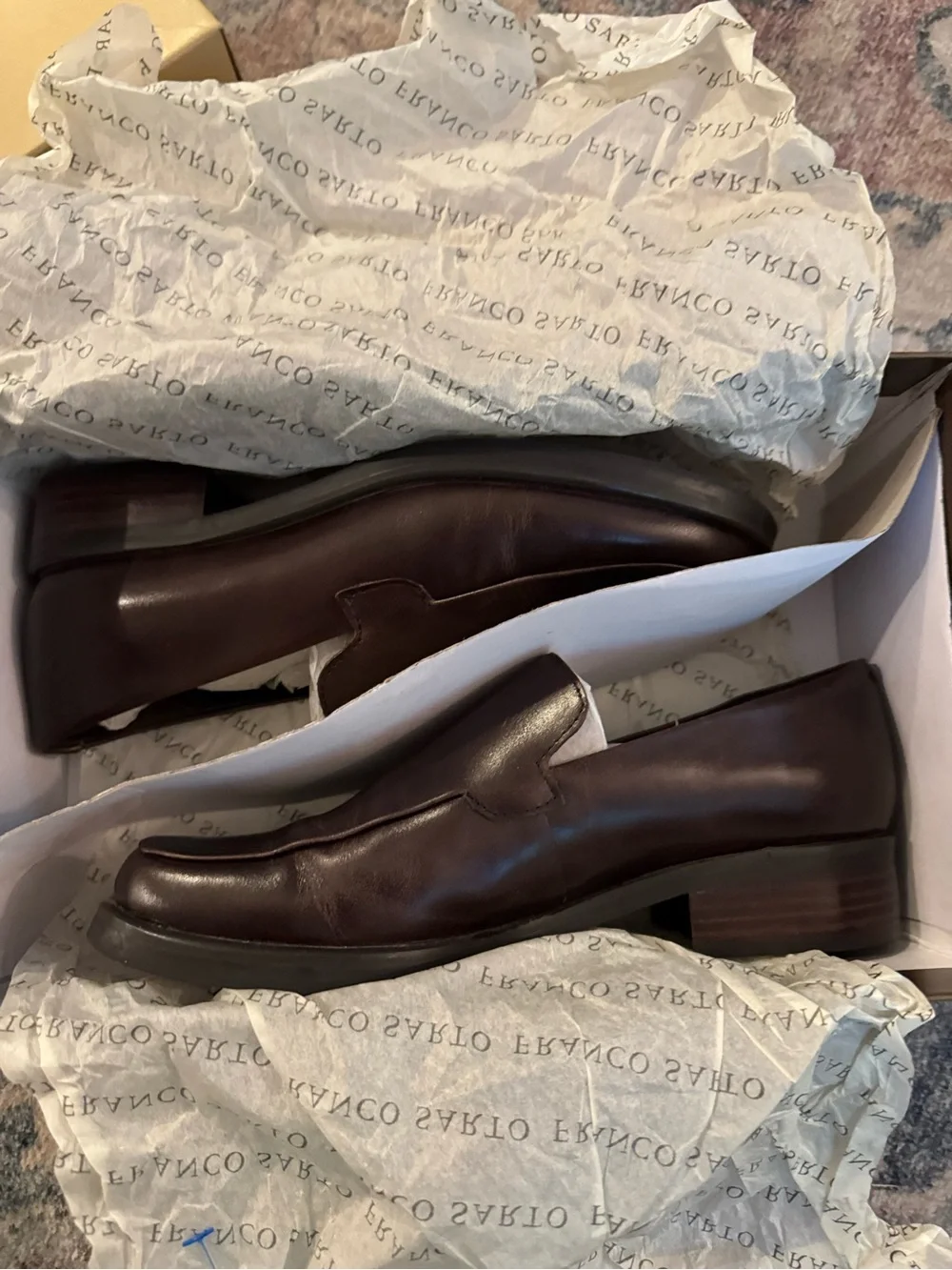 Franco Sarto L-Bocca Women's Brown Leather Slip-On Loafer - Picture 8 of 12
